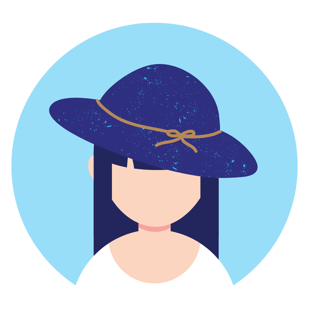 Blue hat