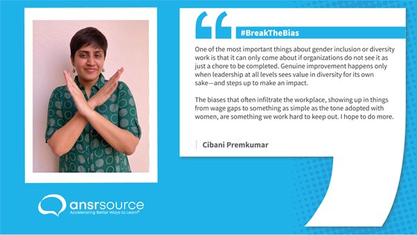 Cibani Premkumar talks about inclusion in the workplace.