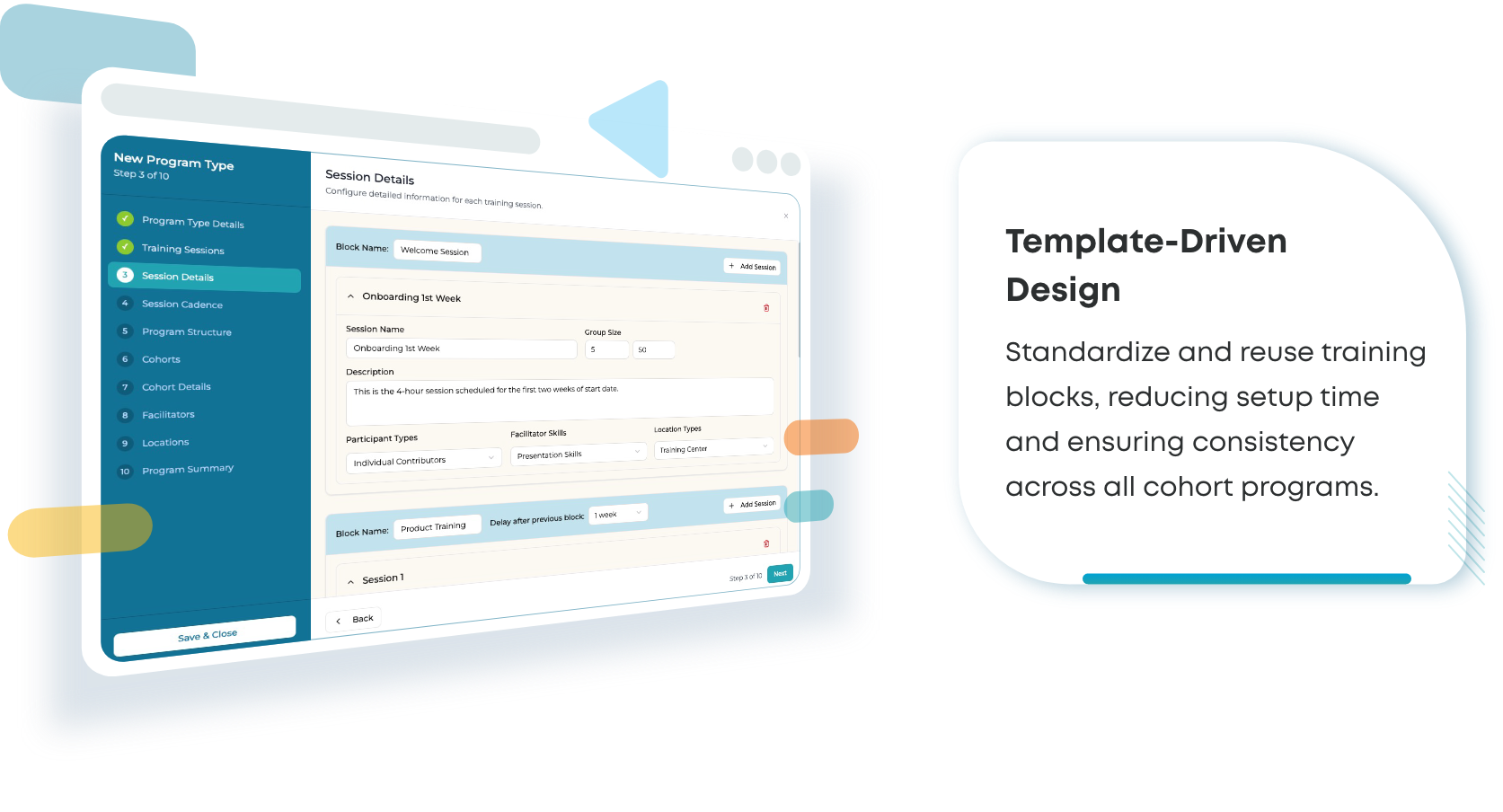 ansrTMS instructor portal showing trainer availability, assigned sessions, and communication tools